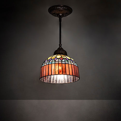 Meyda Lighting 244872 Tiffany Candice Tiffany Blak And Red Mini Pendant Lighting