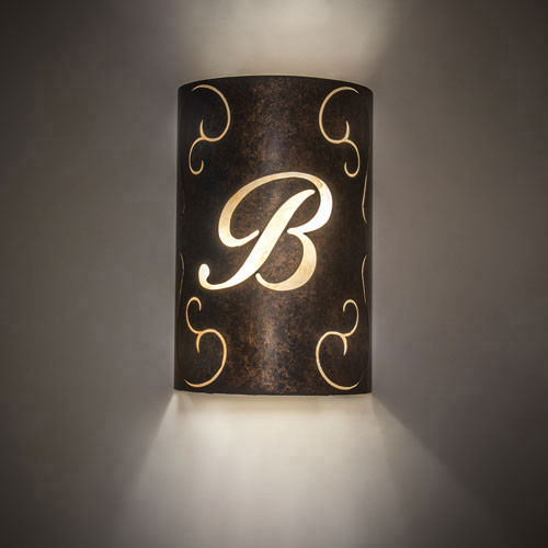 Meyda Custom 245536 Personalized Contemporary Gold And Beige Lighting Sconce