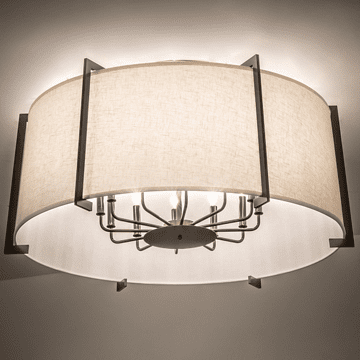 Meyda Custom 245578 Cilindro Timeless Bronze LED Flush Mount Lighting Fixture