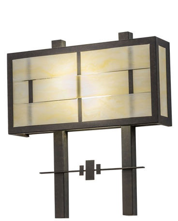 Meyda Custom 246221 Weaved Idalight Contemporary Black And Beige Wall Light Sconce