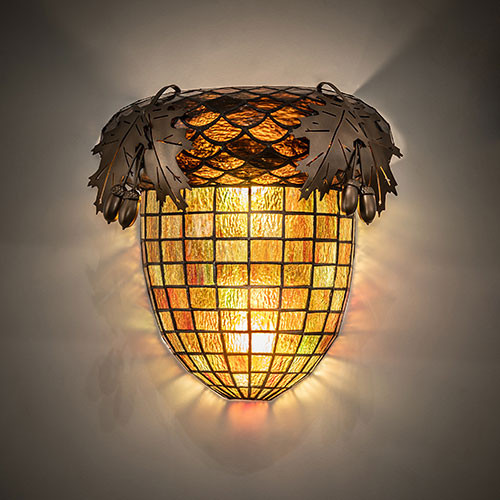 Meyda Lighting 246867 Oak Leaf & Acorn Wall Lighting Sconce