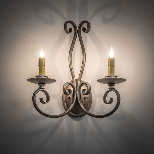 Meyda Custom 247587 Phillipe Traditional Grey Lighting Sconce