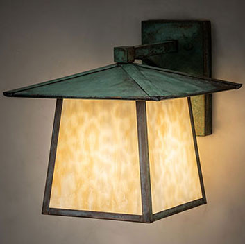 Meyda Custom 247818 Stillwater Modern Verdigris 11.5" Wall Lamp