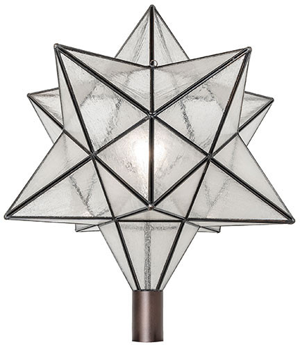 Meyda Lighting 249783 Moravian Star Contemporary Mahogany Bronze Pier & Post Mount
