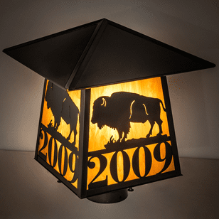 Meyda Custom 250013 Personalized Modern Craftsman Brown Exterior Post Light Fixture