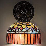 Meyda Lighting 250016 Tiffany Candice Tiffany Mahogany Bronze Wall Mounted Lamp