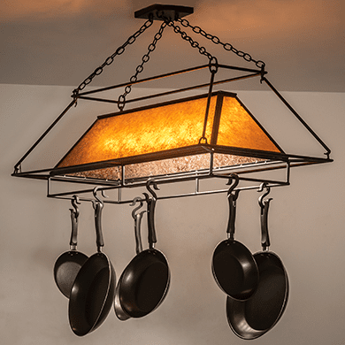 Meyda Custom 250947 Contemporary Black Pot Rack