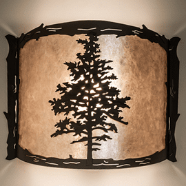 Meyda Custom 252641 Tamarack Rustic Wrought Iron Light Sconce
