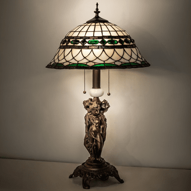 Meyda Lighting 253641 Tiffany Roman Tiffany Mahogany Bronze Table Light