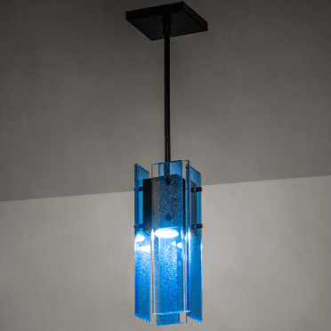 Meyda Custom 253892 Shutter Contemporary Black LED Mini Ceiling Light Pendant