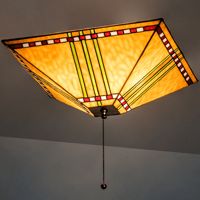 Meyda Lighting 254214 Prairie Corn Tiffany Mahogany Bronze Ceiling Lighting