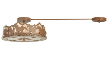 Meyda Custom 254821 Running Horses Rustic Rust LED Overhead Lighting