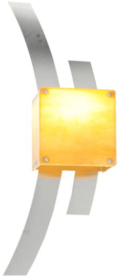 Meyda Custom 254834 Tortuga Luna Contemporary Brushed Nickel and Satin Stainless Steel LED Light Sconce