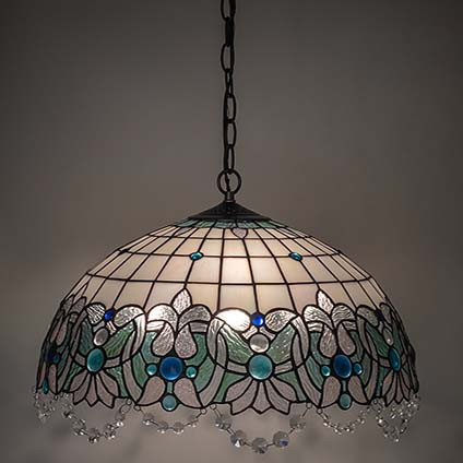 Meyda Lighting 255700 Angelica Tiffany Mahogany Bronze Drop Lighting Fixture