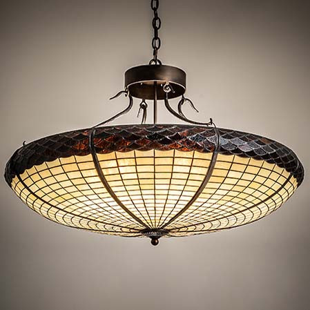 Meyda Lighting 258690 Greenbriar Oak Tiffany Antique Copper Drop Ceiling Light Fixture