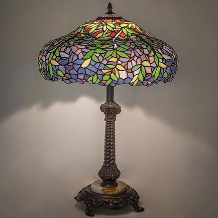 Meyda Lighting 264869 Duffner & Kimberly Laburnum Tiffany Side Table Lamp