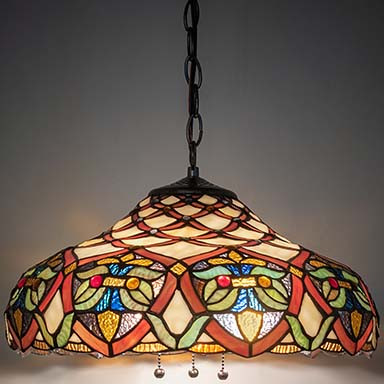 Meyda Lighting 265146 Franco Tiffany Mahogany Bronze Drop Ceiling Light Fixture