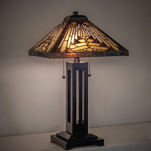Meyda Lighting 268727 Nuevo Mission Tiffany Table Top Lamp