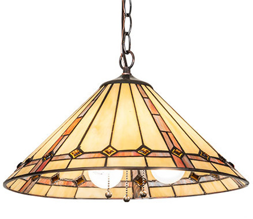 Meyda Lighting 269143 Belvidere Tiffany Mahogany Bronze Ceiling Light Fixture