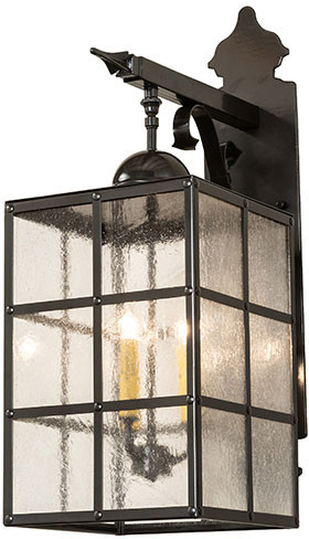 Meyda Custom 272645 Baretta Contemporary Exterior Oil Rubbed Bronze Outdoor Sconce Lighting