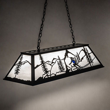Meyda Custom 273233 Alpine Textured Black Island Light Fixture