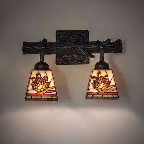 Meyda Lighting 273487 Pinecone Tiffany 2-Light Bath Lighting