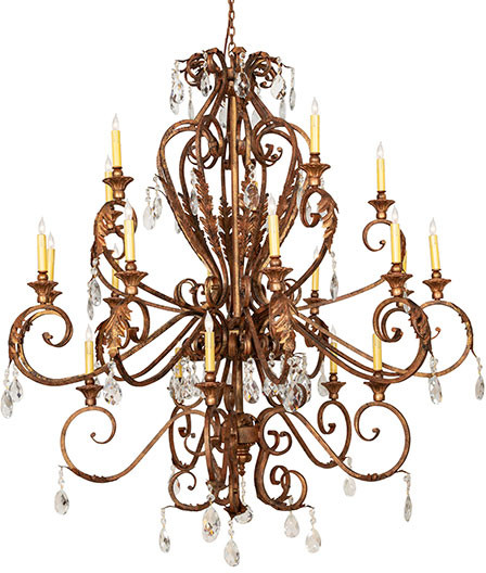 Meyda Custom 274242 Serratina Contemporary Autumn Leaf Hanging Chandelier
