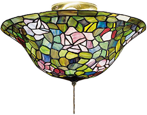 Meyda Lighting 27445 Rosebush Tiffany Flush-mount Ceiling Light