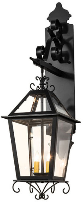 Meyda Custom 275339 Palermo Contemporary Blackwash Outdoor Wall Sconce