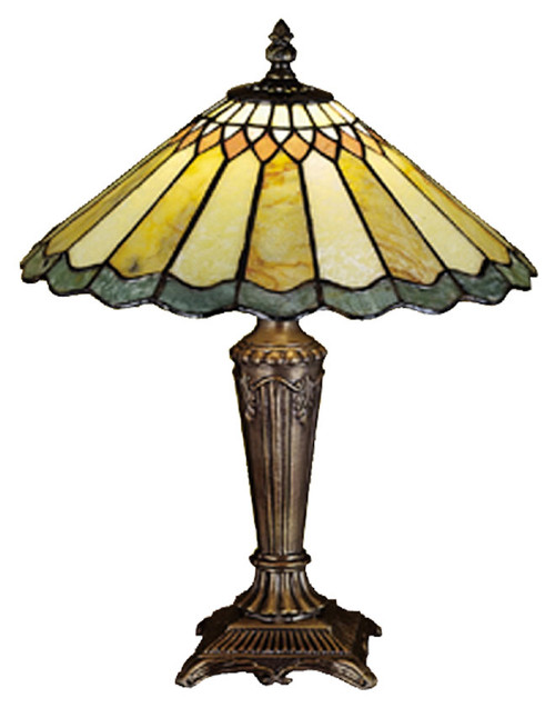 Meyda Lighting 27569 Jadestone Carousel Tiffany 12" Wide Table Lamp