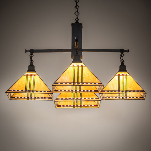 Meyda Lighting 278837 Prairie Corn Tiffany Craftsman Brown Ceiling Chandelier