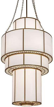 Meyda Custom 279555 Jayne Contemporary Gold Metallic LED Foyer Lighting Fixture
