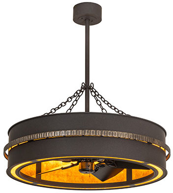 Meyda Custom 280422 Golden Forge Modern LED Ceiling Fan