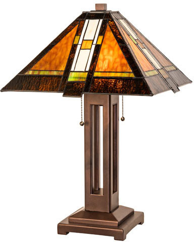 Meyda Custom 285566 Montana Mission Tiffany Side Table Lamp