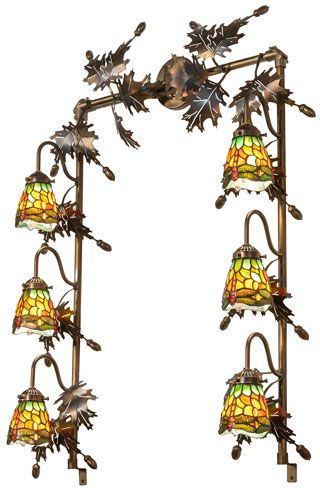 Meyda Custom 286819 Hanging Head Dragonfly Tiffany Bathroom Lighting
