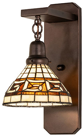 Meyda Lighting 287586 Greek Key Tiffany Wall Light Fixture