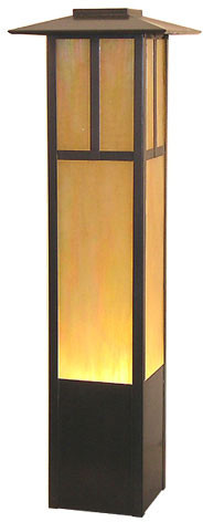 Meyda Custom 30172 T Mission Mission Craftsman Brown Halogen Exterior Pier Mount