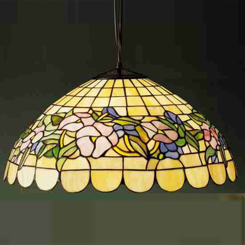Meyda Lighting 31137 Tiffany Pansy Tiffany Pendant Light