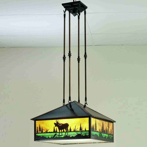 Meyda Custom 38681 Moose Creek Rustic Pendant Hanging Light