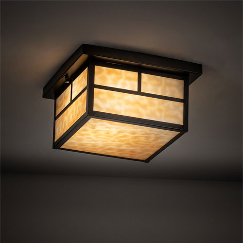 Meyda Custom 46407 Hyde Park Mission Craftsman Brown Ceiling Light Fixture