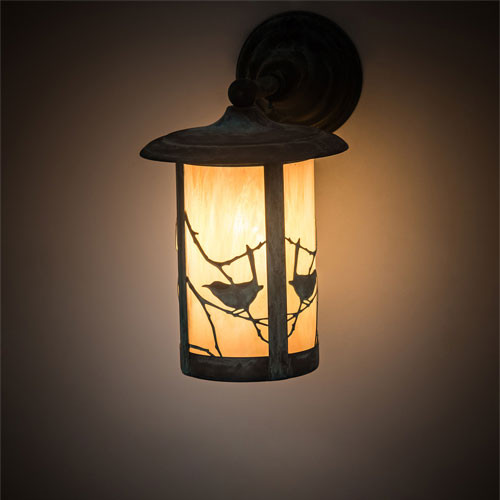 Meyda Custom 48725 Fulton Rustic Verdigris Lighting Sconce