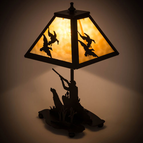 Meyda Custom 50400 Duck Hunter Country Side Table Lamp