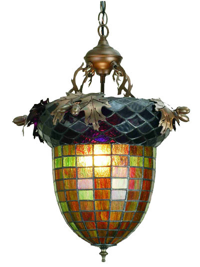 Meyda Custom 51849 Greenbriar Oak Rustic Antique Copper Hanging Pendant Lighting