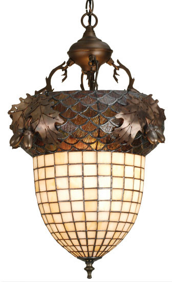 Meyda Custom 51850 Greenbriar Oak Country Antique Copper Hanging Lamp