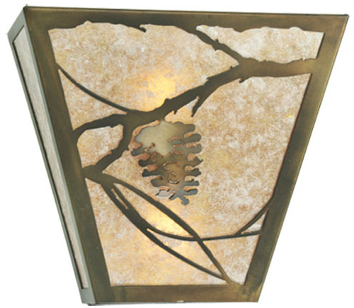 Meyda Custom 52063 Whispering Pines Rustic Antique Copper Wall Light Fixture