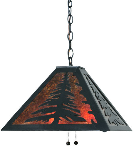 Meyda Custom 66895 Tall Pine Rustic Hanging Light