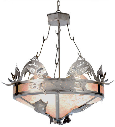 Meyda Custom 68070 Catch of the Day Rustic Steel Hanging Light
