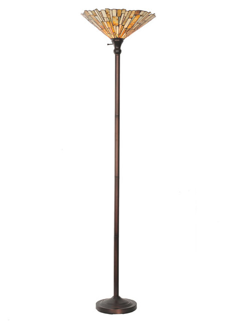 Meyda Lighting 68439 Jadestone Delta Tiffany 70" Tall Torchiere Lamp