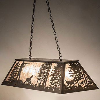 Meyda Custom 70118 Quail Hunter With Dog Country Antique Copper Kitchen Island Light