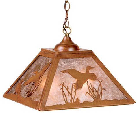 Meyda Custom 70184 Ducks in Flight Rust Drop Lighting